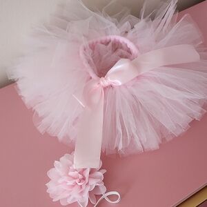 Pink Tulle Headband for